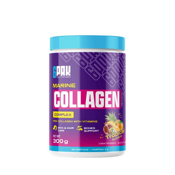 6PAK - Marint Kollagenkompleks, Tropisk + 300 g