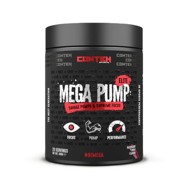 Conteh Sports - Mega Pump Elite Hindbærsmag + 390 g