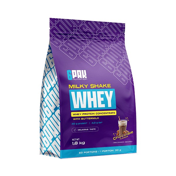 6PAK - Valleprotein Mælkeshake Chokolade + 1800 g