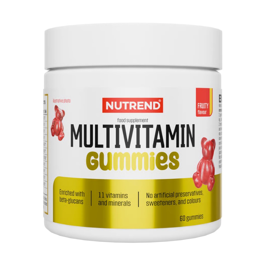 Nutrend - Multivitamin-gummier, frugtig smag + 60 stk