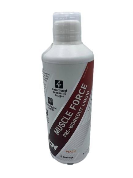 Dorian Yates - Muscle Force Flydende Pre-Workout Fersken + 500 ml