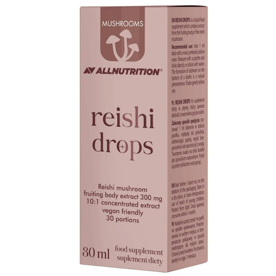Allnutrition - Reishi-svampe-dråber + 30 ml, 300 mg