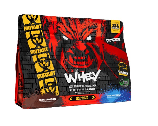 Mutant - Wheyprotein, Triple Chocolate og Vaniljeis + 1800g