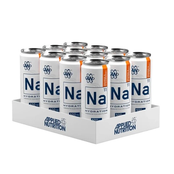 Applied Nutrition - Na11 Hydration-dåser, Appelsin og Jordbær + 12 x 330 ml