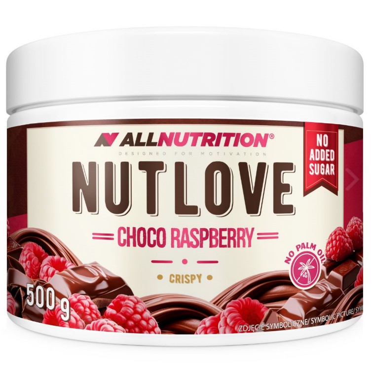 Allnutrition - Nutlove Chokolade Hindbær Crispy + 500 g