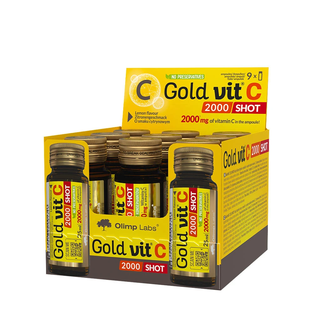 Olimp Labs - Gold-Vit C 2000-dosis + 9 x 25 ml, appelsin-smag