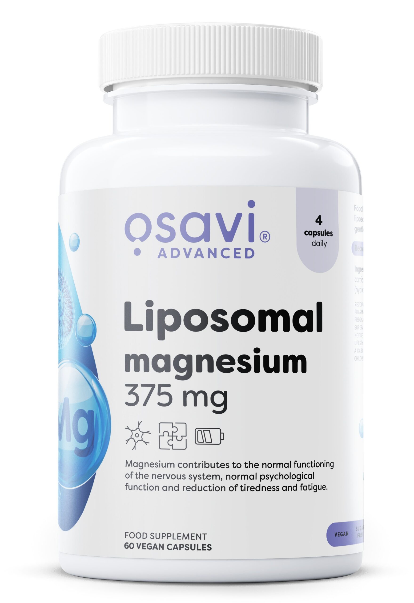 Osavi - Liposomalt magnesium + 375 mg, 60 veganske kapsler