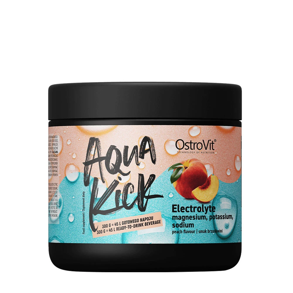 Ostrovit - Aqua Kick Elektrolytter 300 g (Fersken)