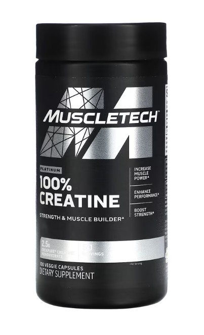 MuscleTech - Platinum 100% kreatin + 100 vegetariske kapsler