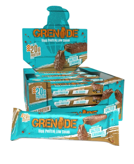 Grenade - Proteinbarer, Chokoladechips Saltet Karamel + 12 x 60 g