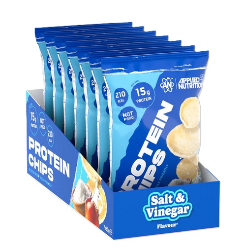 Applied Nutrition - Proteinchips, salt og eddike + 7 x 50 g