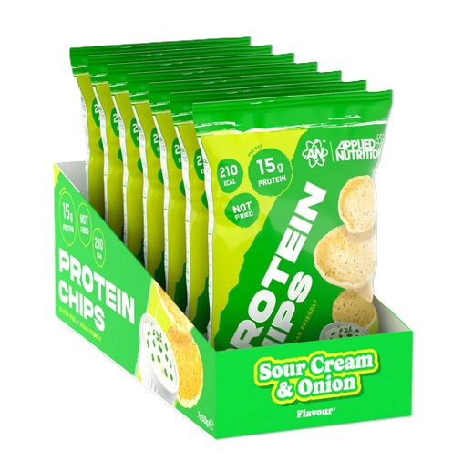 Applied Nutrition - Proteinchips Surfløde og Løg + 7 × 50 g