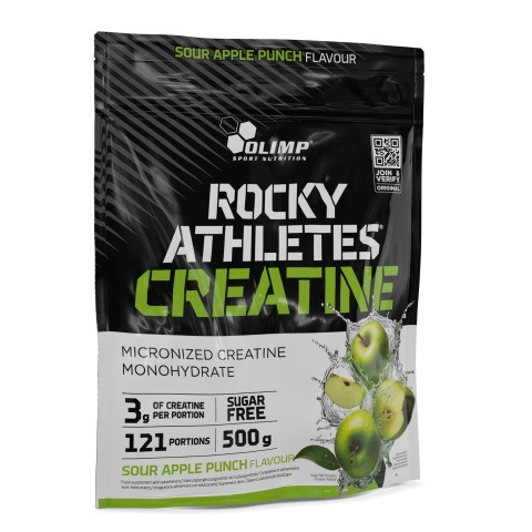 Olimp Nutrition - Rocky Atleter Kreatin, Sure Æble-Punch + 500 g