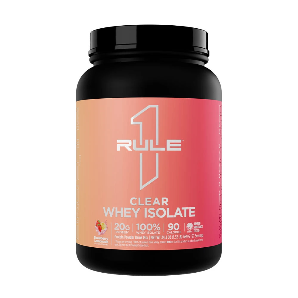 Rule1 - Clear Whey Isolat Jordbær-Limonade + 689 g