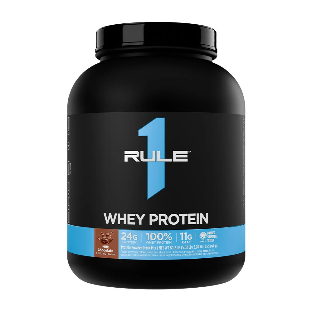 Rule1 - Valleproteinpulver + 5 lbs, Mælkechokolade