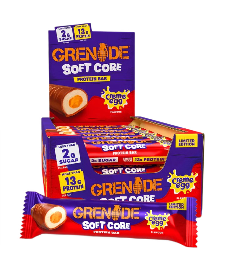 Grenade - Proteinstænger med blød kerne + 18 x 45 g Creme Egg - Creme-æg + 18 x 45 g