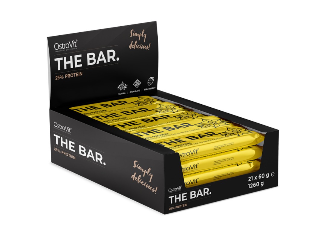 Ostrovit - The Bar 25% protein, vanilje + 21 x 60 g billede