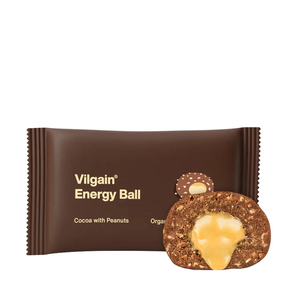 Vilgain - Økologisk energikugle (kakao med jordnødder) 30 g