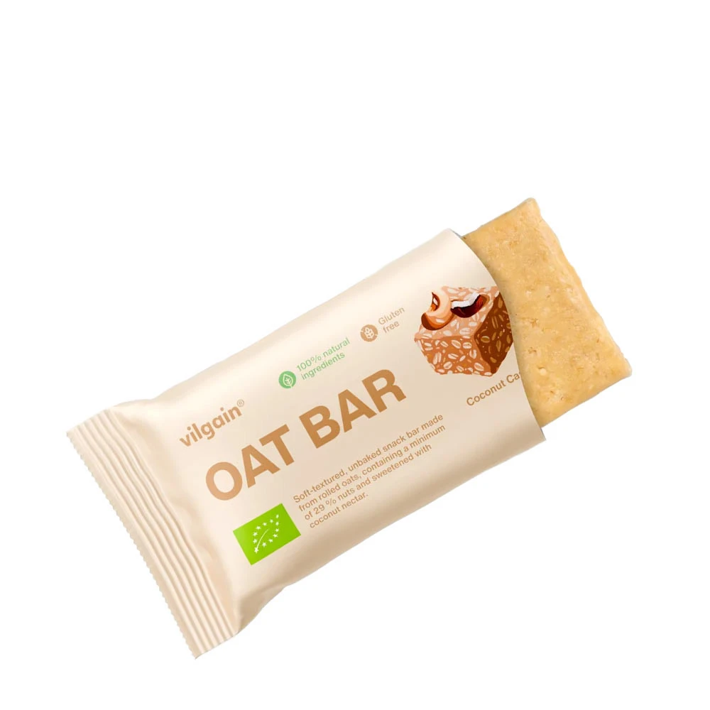 Vilgain - Bio havrebar med kokos og cashewnødder 50 g