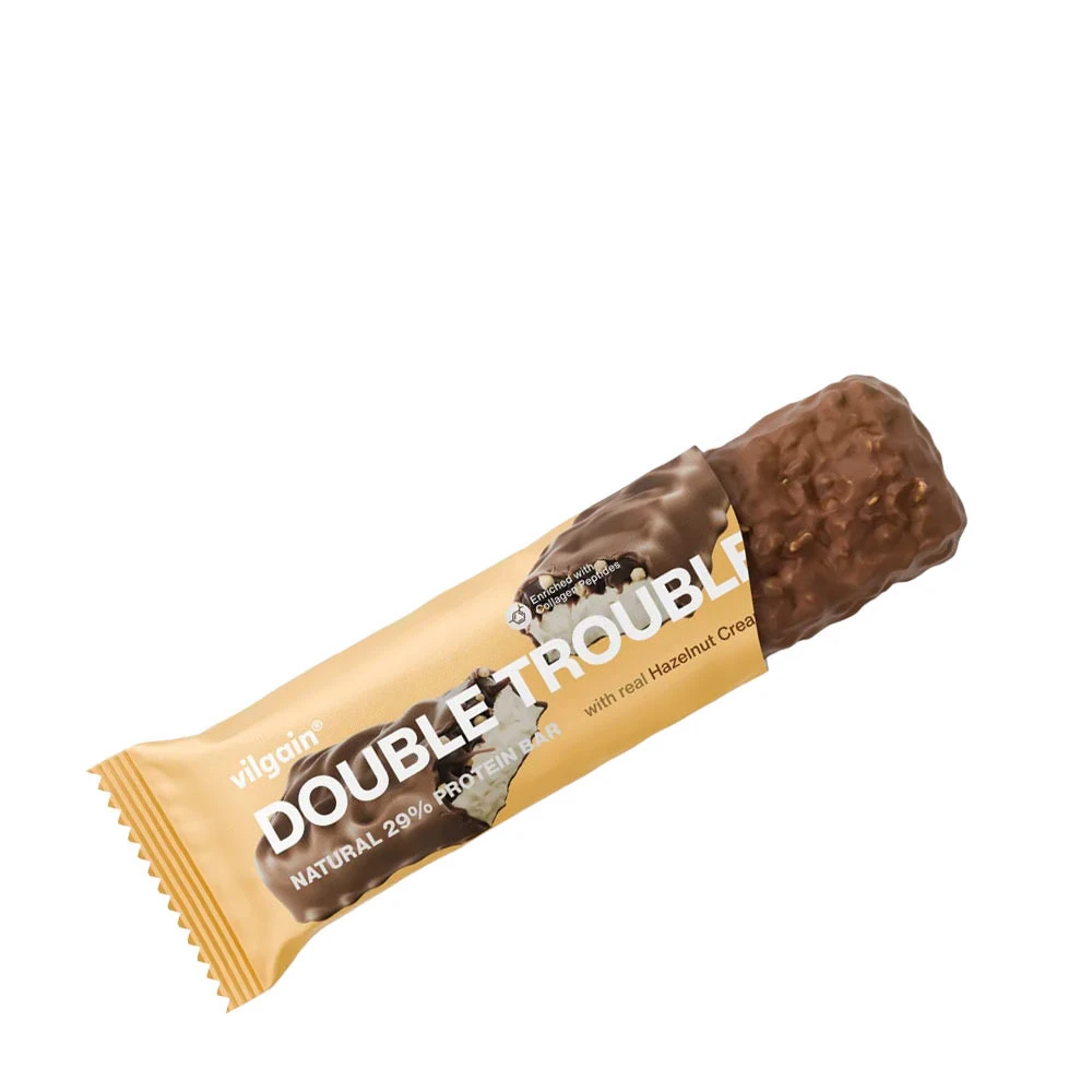 Vilgain - Double Trouble proteinbar hasselnøddecreme (55 g)