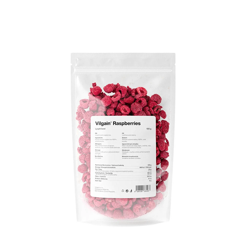Vilgain - lyofiliserede hindbær + 100 g