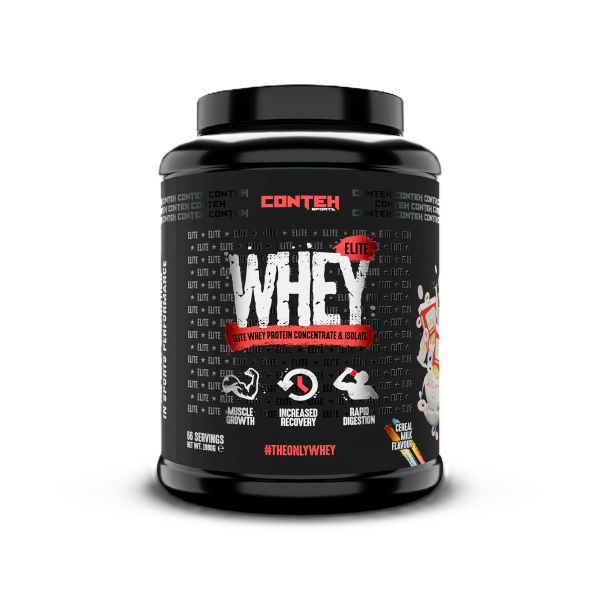 Conteh Sports - Whey Elite, Kornmælksmag + 1980g