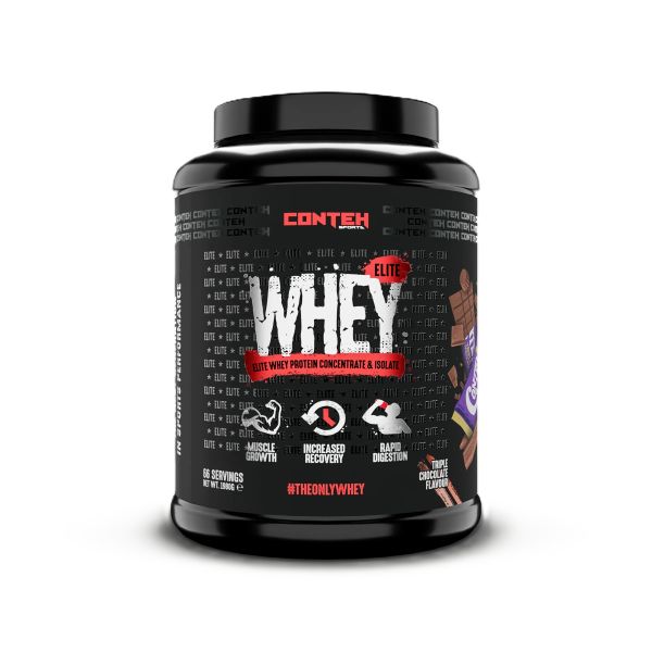 Conteh Sports - Whey Elite, Triple Chocolate + 1980 g