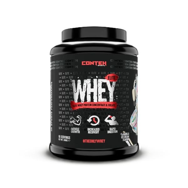 Conteh Sports - Whey Elite, Vaniljeis + 1980 g