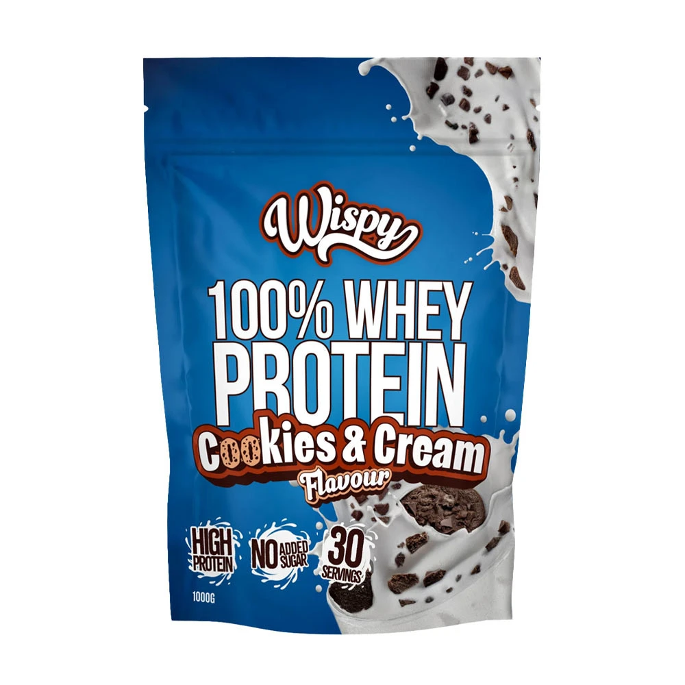 Wispy - Wheyprotein 1000 g, Cookies og Creme billede