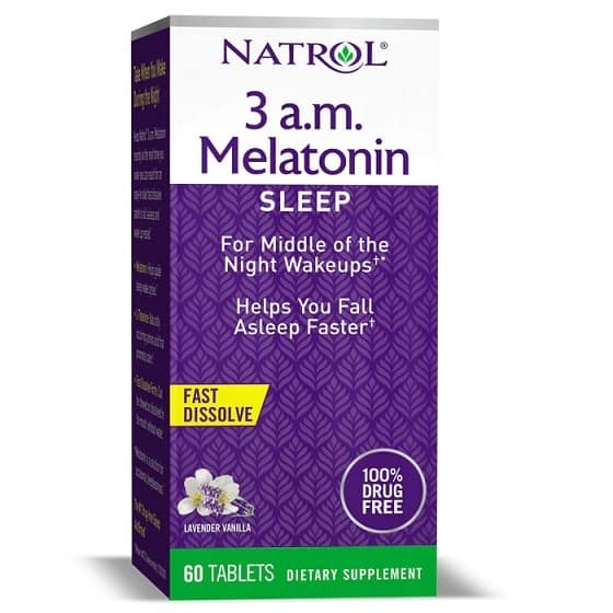 3 A.M. - Melatonin hurtigopløselige, lavendel vanilje + 60 tabletter