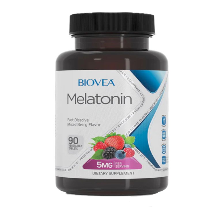 BIOVEA - Hurtigopløselig Melatonin 5 mg (Blandede Bær) billede