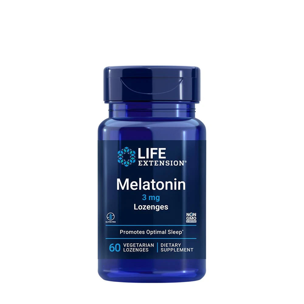Melatonin - 3 mg + 60 vegetariske sugetabletter billede