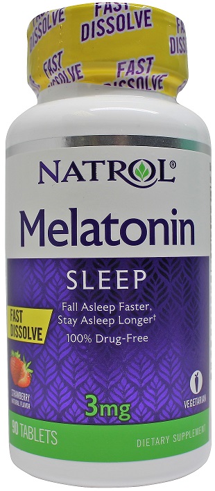 Melatonin - Hurtigopløselige tabletter + 3 mg, 90 tabletter