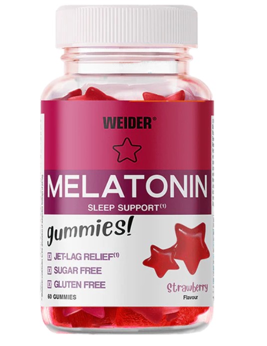 Weider - Melatonin, jordbær + 60 gummier billede