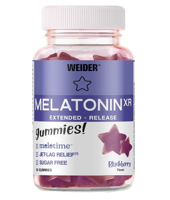 Weider - Melatonin XR Brombærsmag + 60 tyggegummier billede