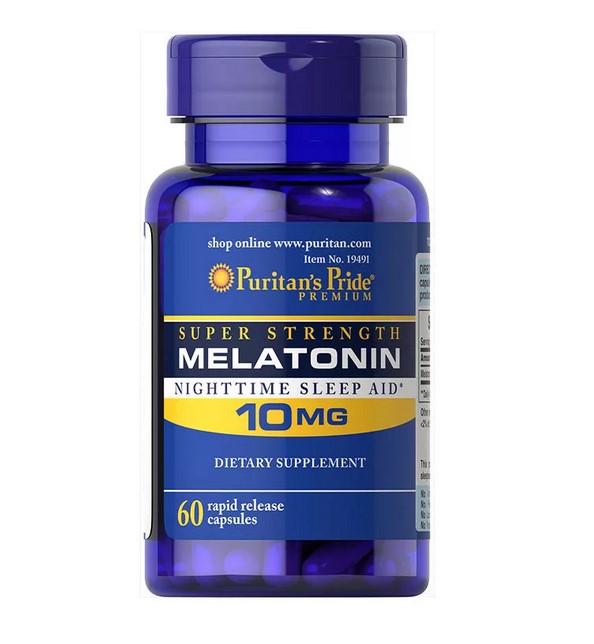 Puritan's Pride - Melatonin 10 mg + 60 kapsler