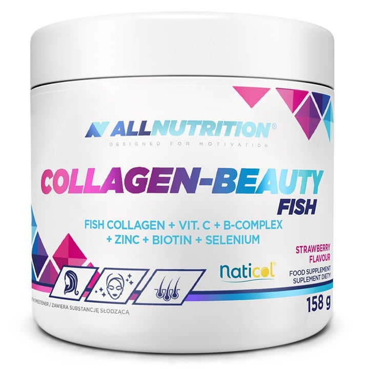 Allnutrition - Collagen-Beauty Fish Jordbær 158g