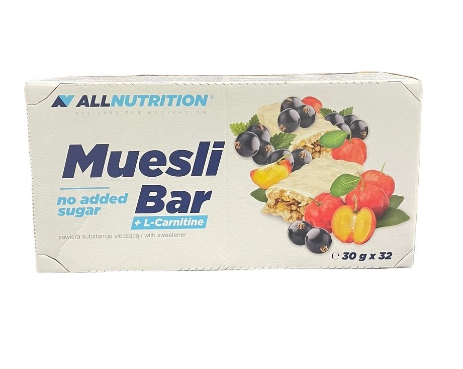 Allnutrition - Mueslibar med L-Carnitine, Yoghurt & Solbær - 32 barer