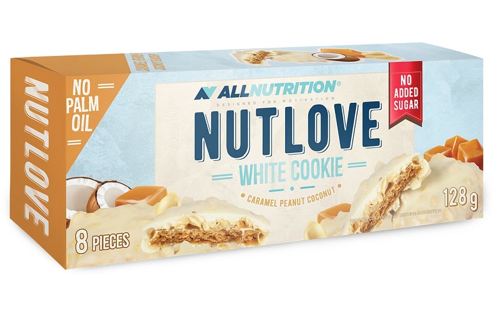 Allnutrition - Nutlove White Cookie, Caramel Peanut Coconut - 8 cookies