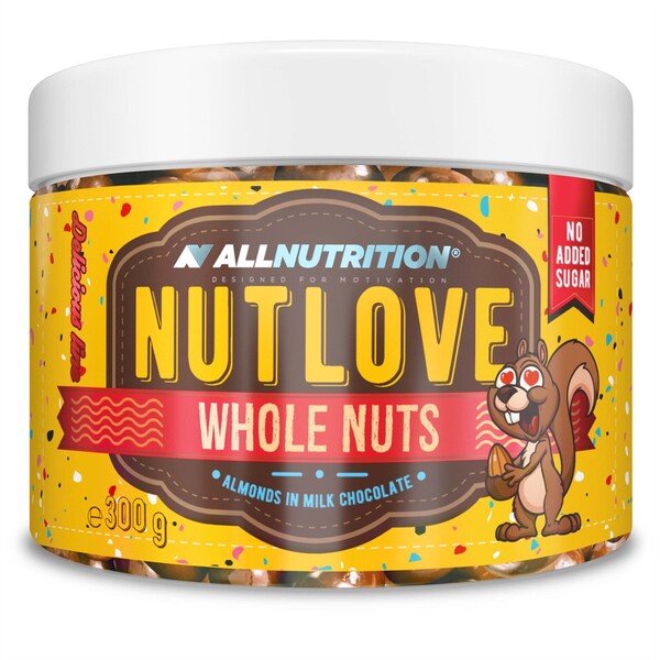 Allnutrition - Nutlove Whole Nuts Mælkechokoladeovertrukne Mandler 300g