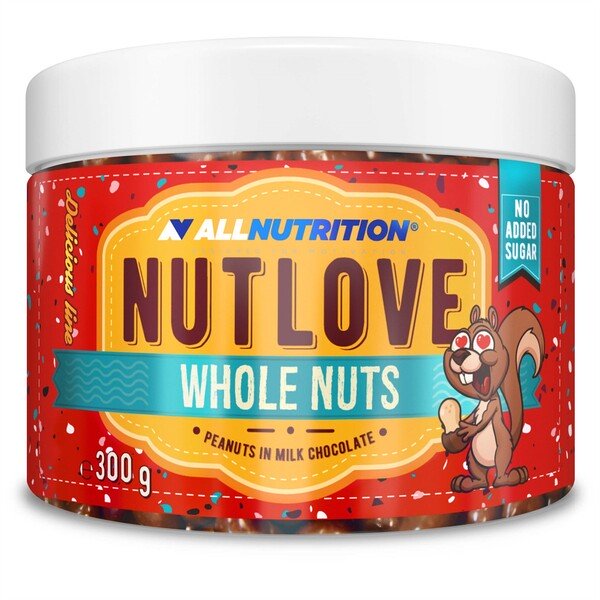 Allnutrition - Nutlove Whole Nuts Peanuts in Milk Chocolate 300g