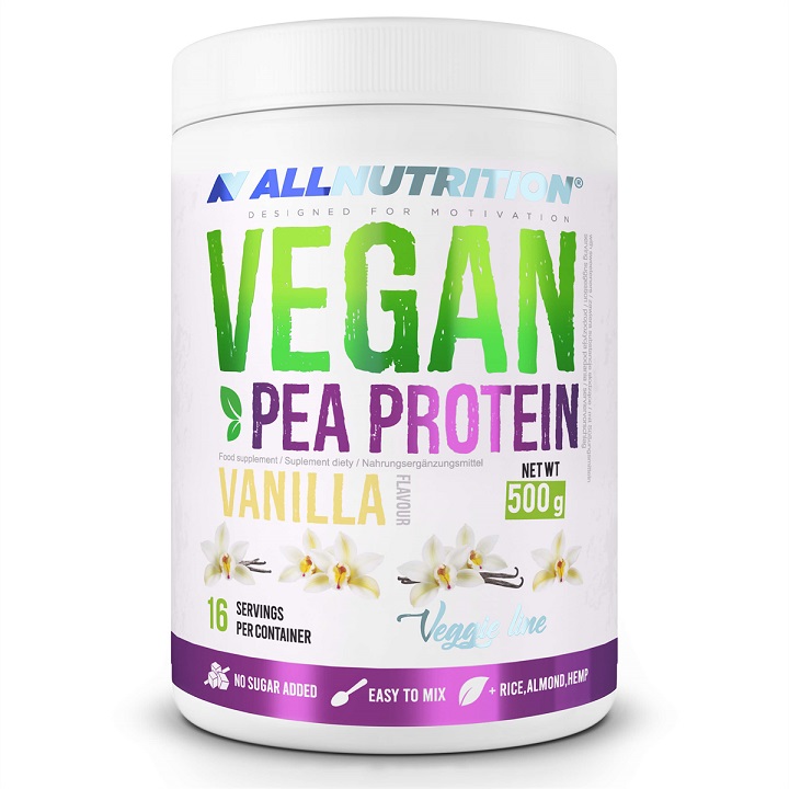 Allnutrition - Vegansk Ærteprotein, Vanilje 500g