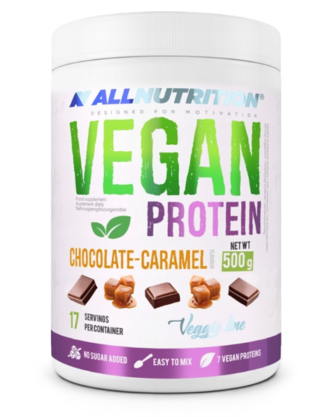 Allnutrition - Vegansk Protein Chokolade Karamel 500g