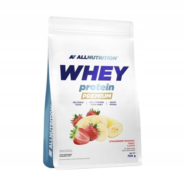 Allnutrition - Whey Protein Premium Jordbær Banan Twist 700g