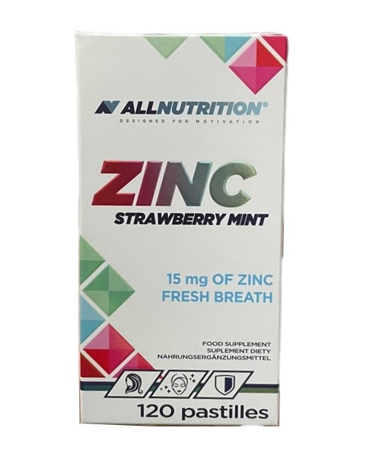 Allnutrition - Zink 15 mg (Jordbærmynte) - 120 pastiller