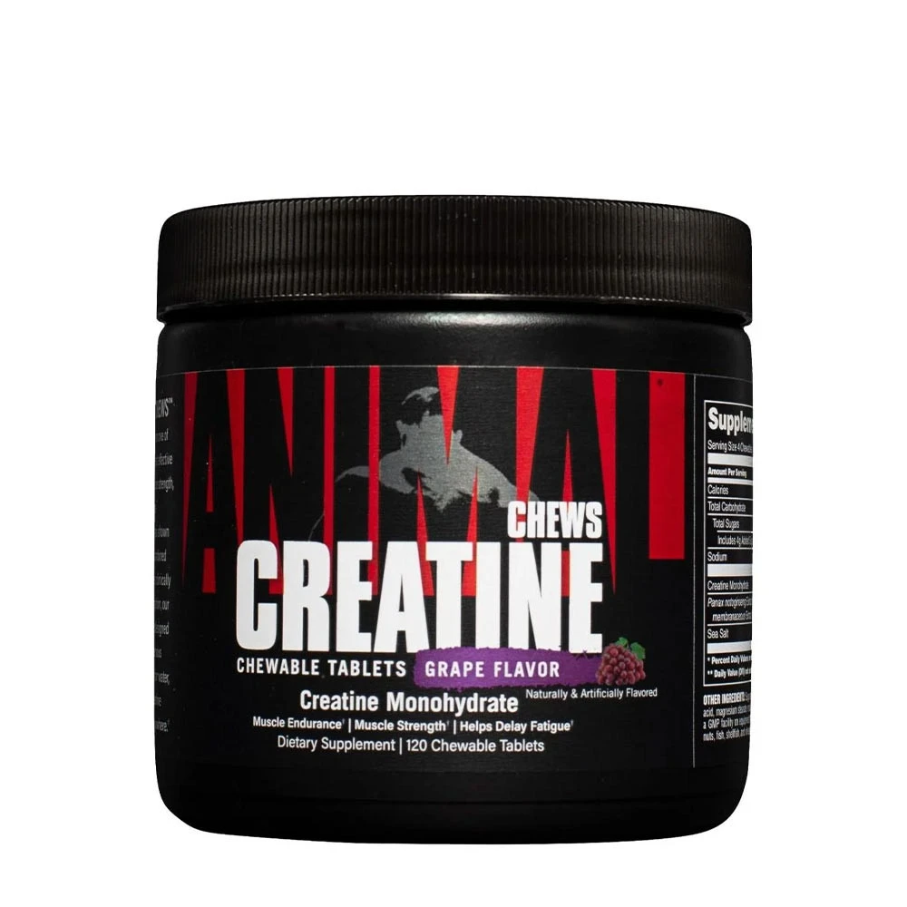 Animal - Animal Creatine Chews, Grape - 120 chewable tablets