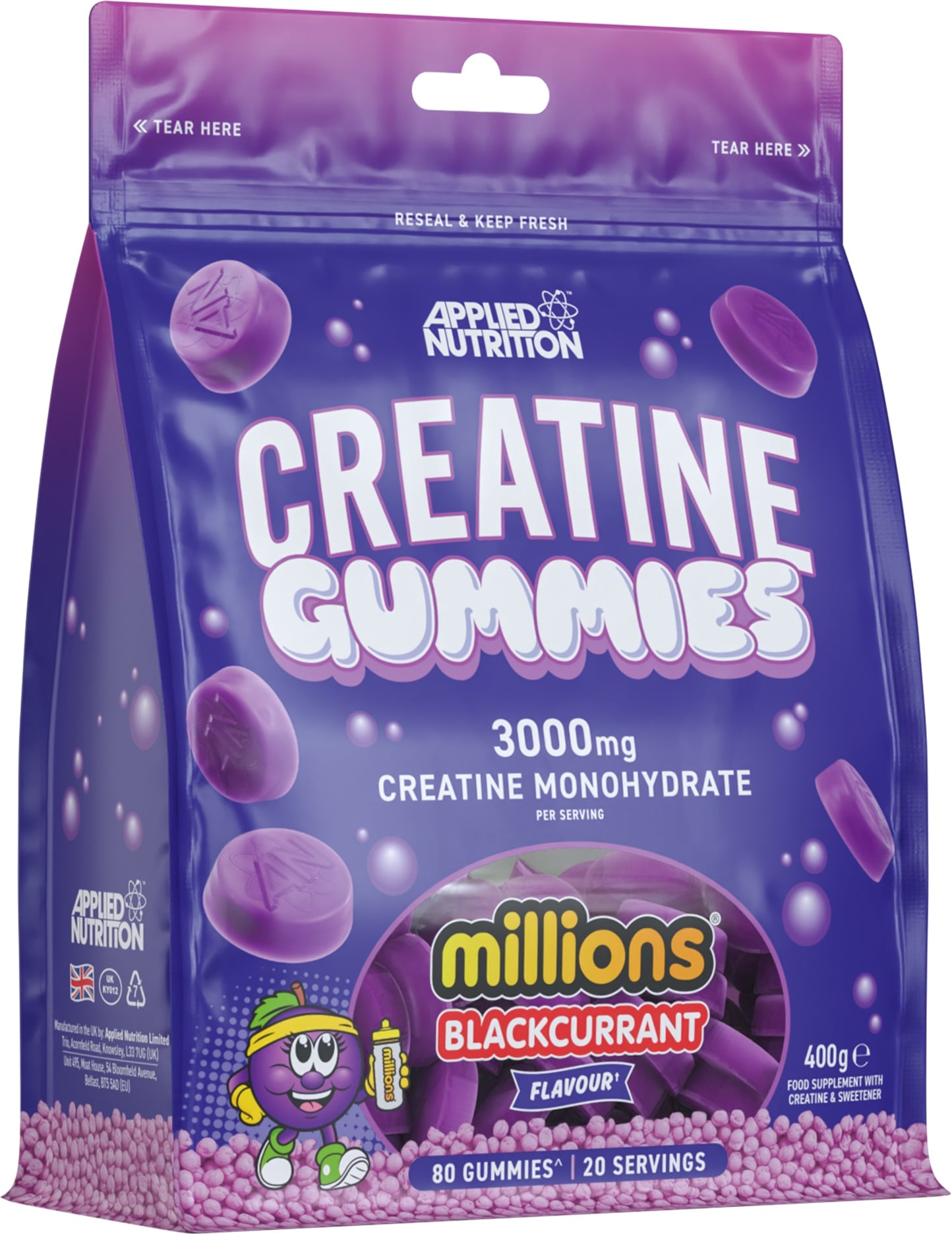 Applied Nutrition - Creatine Gummies Millions Blackcurrant, 80 stk