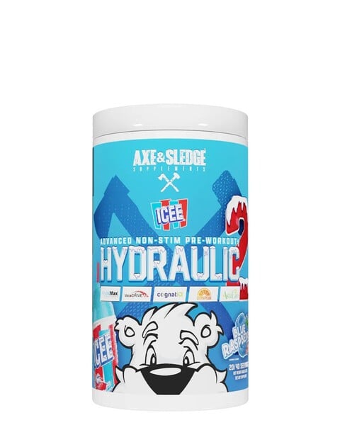 Axe & Sledge - Hydraulic V2 Non-Stim Pre-Workout, ICEE Blue Raspberry - 450g