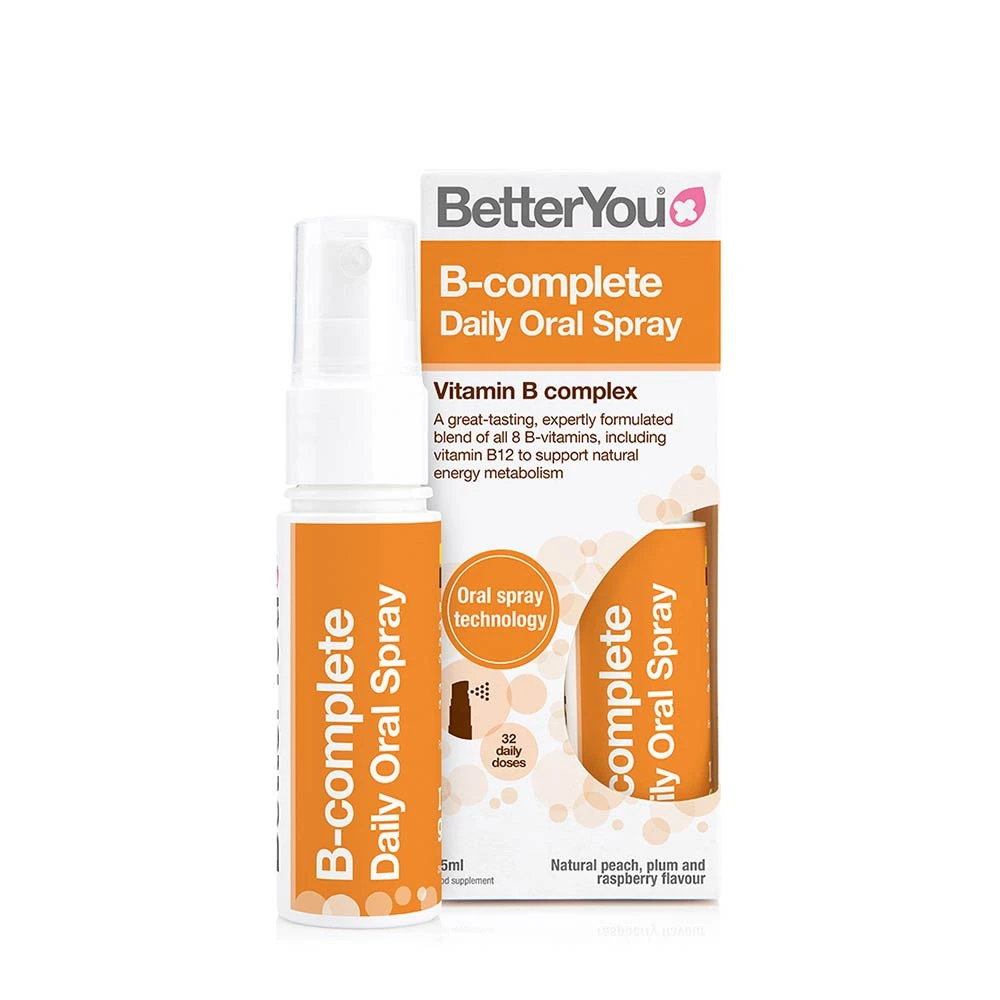 BetterYou - B-complete Daily Oral Spray, Natural Peach, Plum & Raspberry - 25 ml.