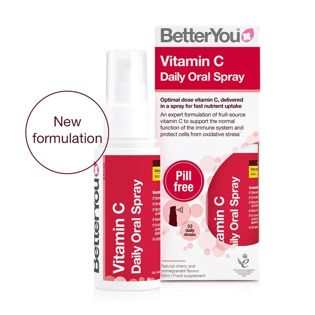 BetterYou - Vitamin C Daily Oral Spray, Natural Cherry and Pomegranate - 50 ml.